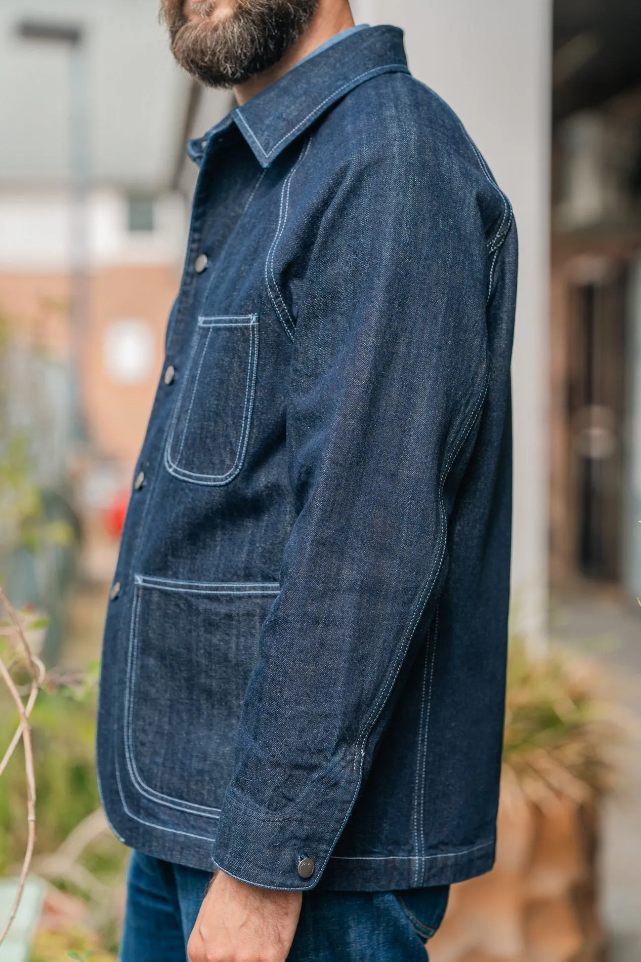 E11 Italian Indigo 13oz Raglan Chore Jacket