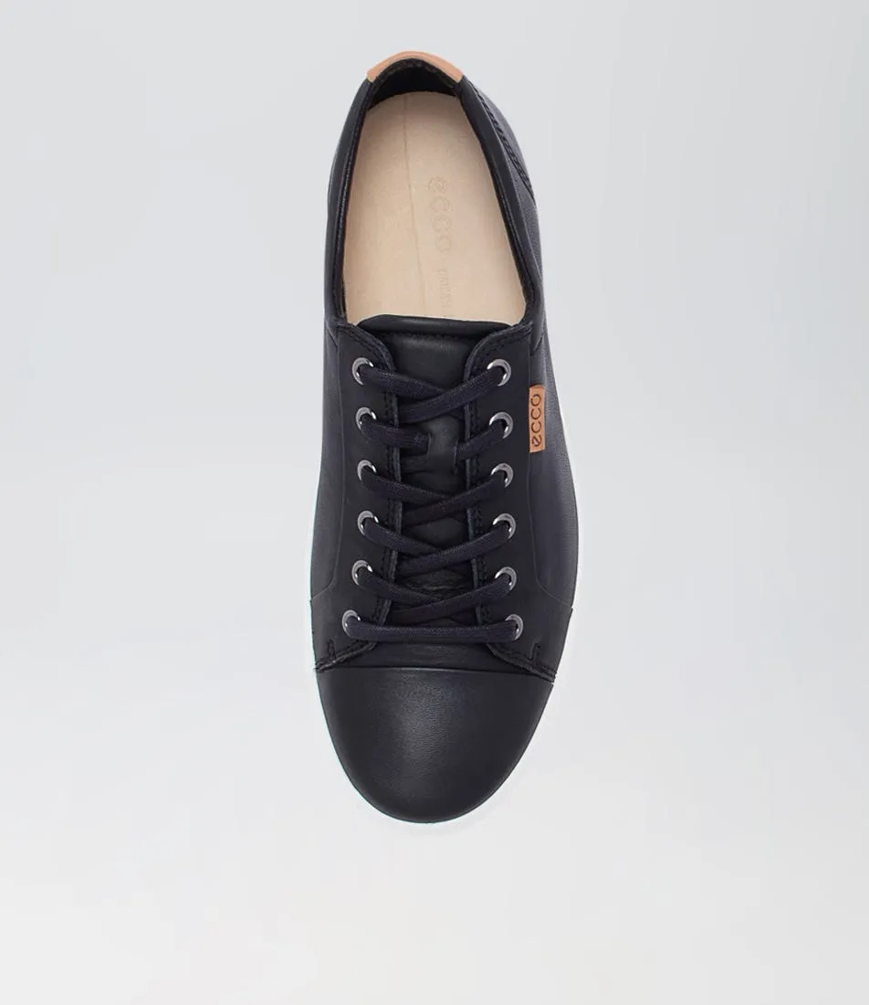 ECCO Soft 7 W Black Leather Sneakers