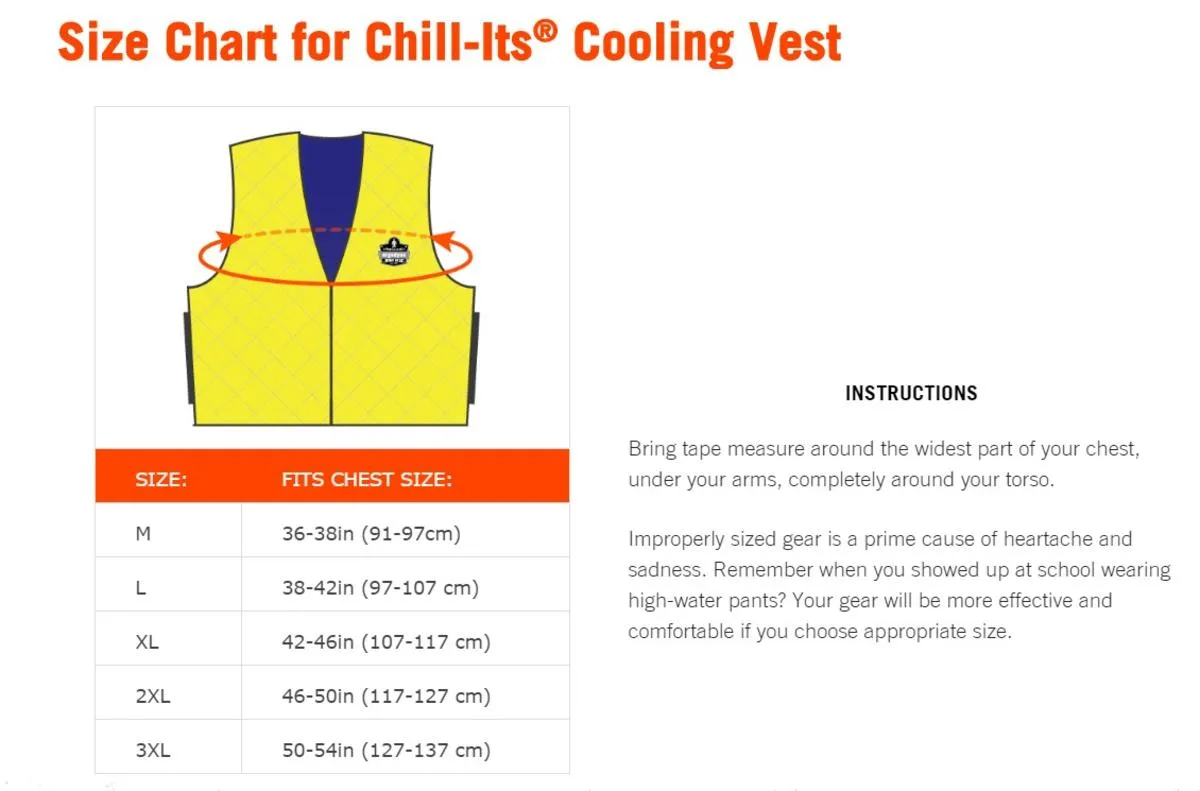 Ergodyne Chill-Its Evaporative Cooling Vest - Grey