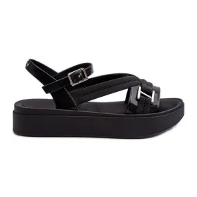 Fragrant Women's Platform Sandals ZAXY LL285064 Black