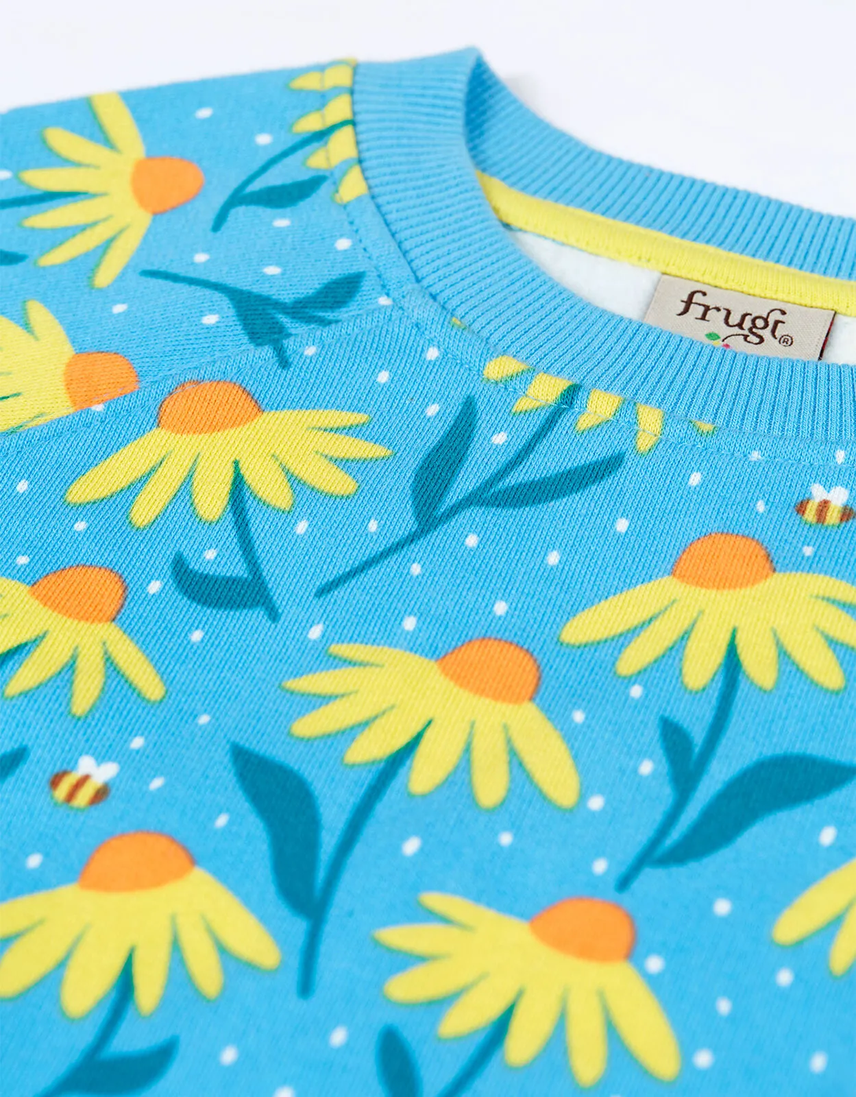 Frugi Floral Print Jumper Blue