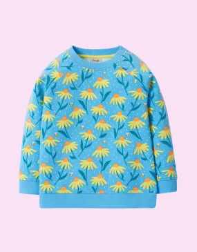 Frugi Floral Print Jumper Blue