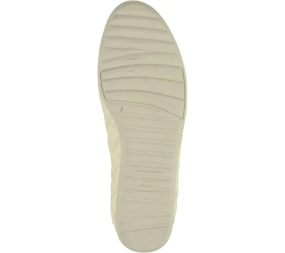 GABOR Damen Echtleder-Slipper gesteppte Ballerina mit Lackleder-Zehenkappe 82.622.20 Beige