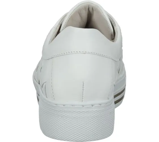 GABOR scarpe da donna in vera pelle con look intrecciato, sneakers basse alla moda 86.469.51 bianco