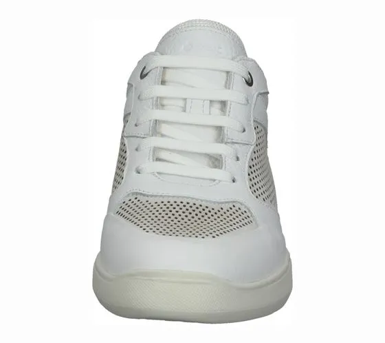 GEOX sneakers donna in vera pelle con sistema GEOX scarpe quotidiane D25APA 04622 C1002 bianco/beige