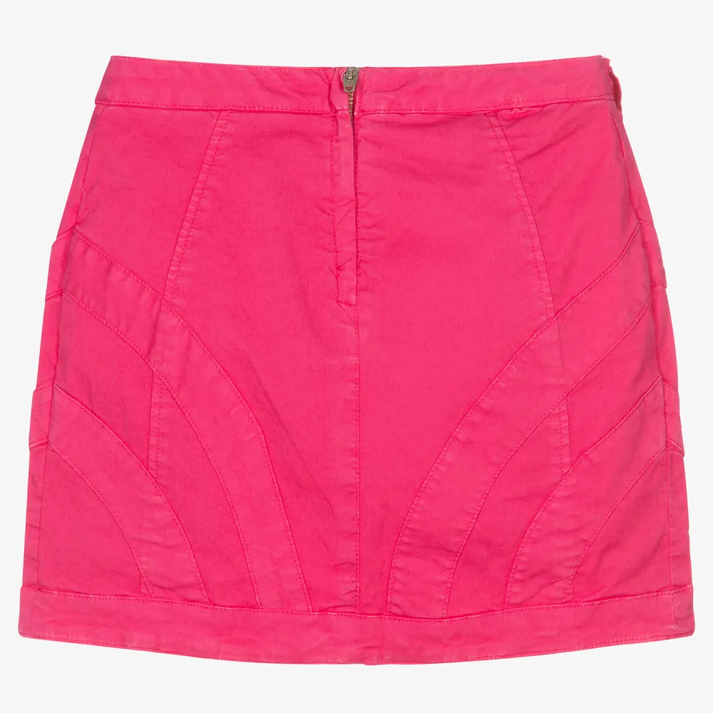 Girls Pink Cotton Skirt