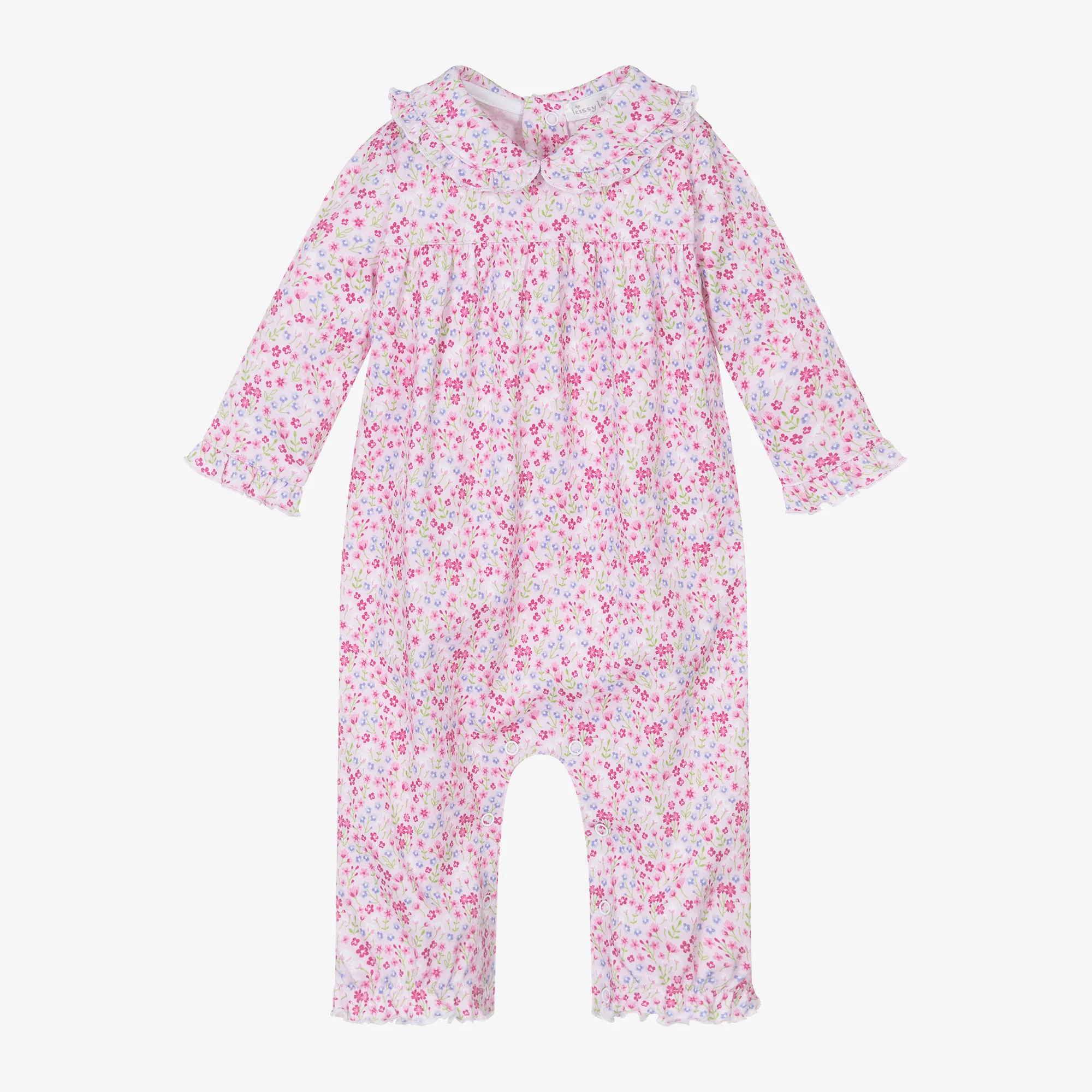 Girls Pink Pima Cotton Unique Unicorns Romper