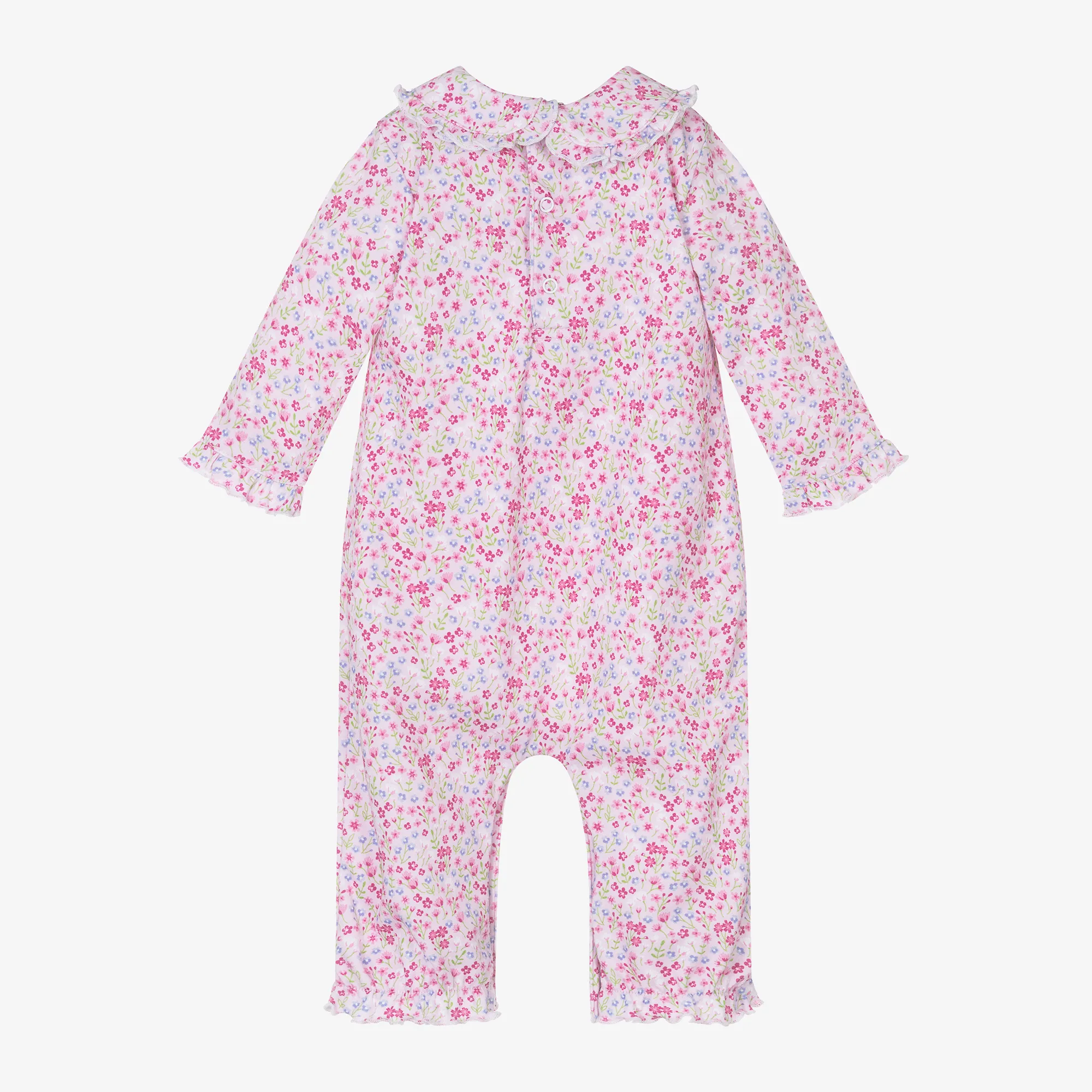 Girls Pink Pima Cotton Unique Unicorns Romper