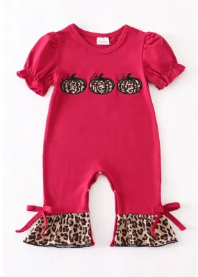 Girls Pumpkin Romper