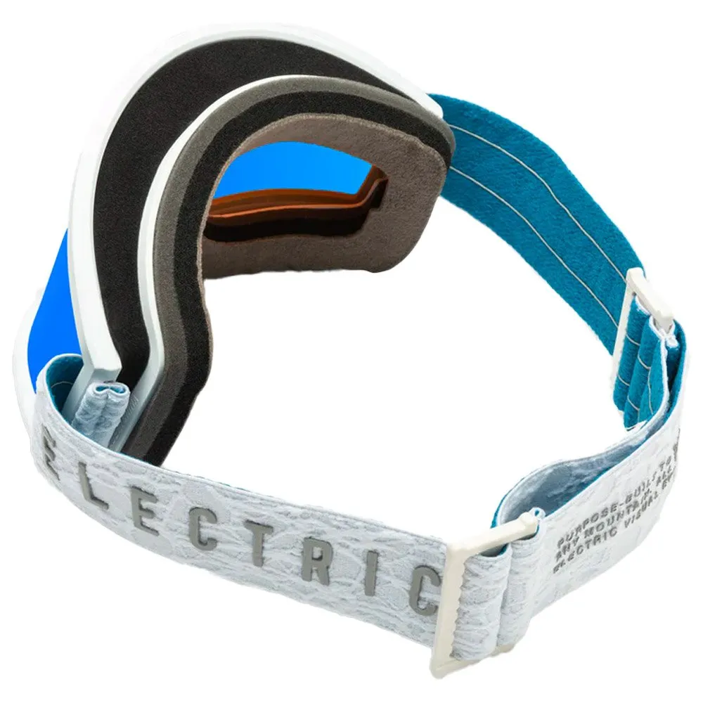 Goggles Electric ---Hex Matte White Nuron Blue Chrome