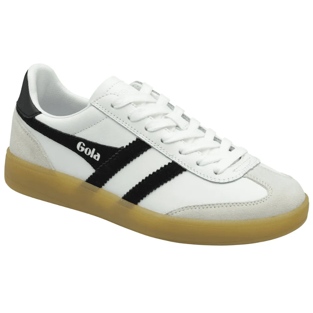 Gola VIPER White and Black Leather Trainers