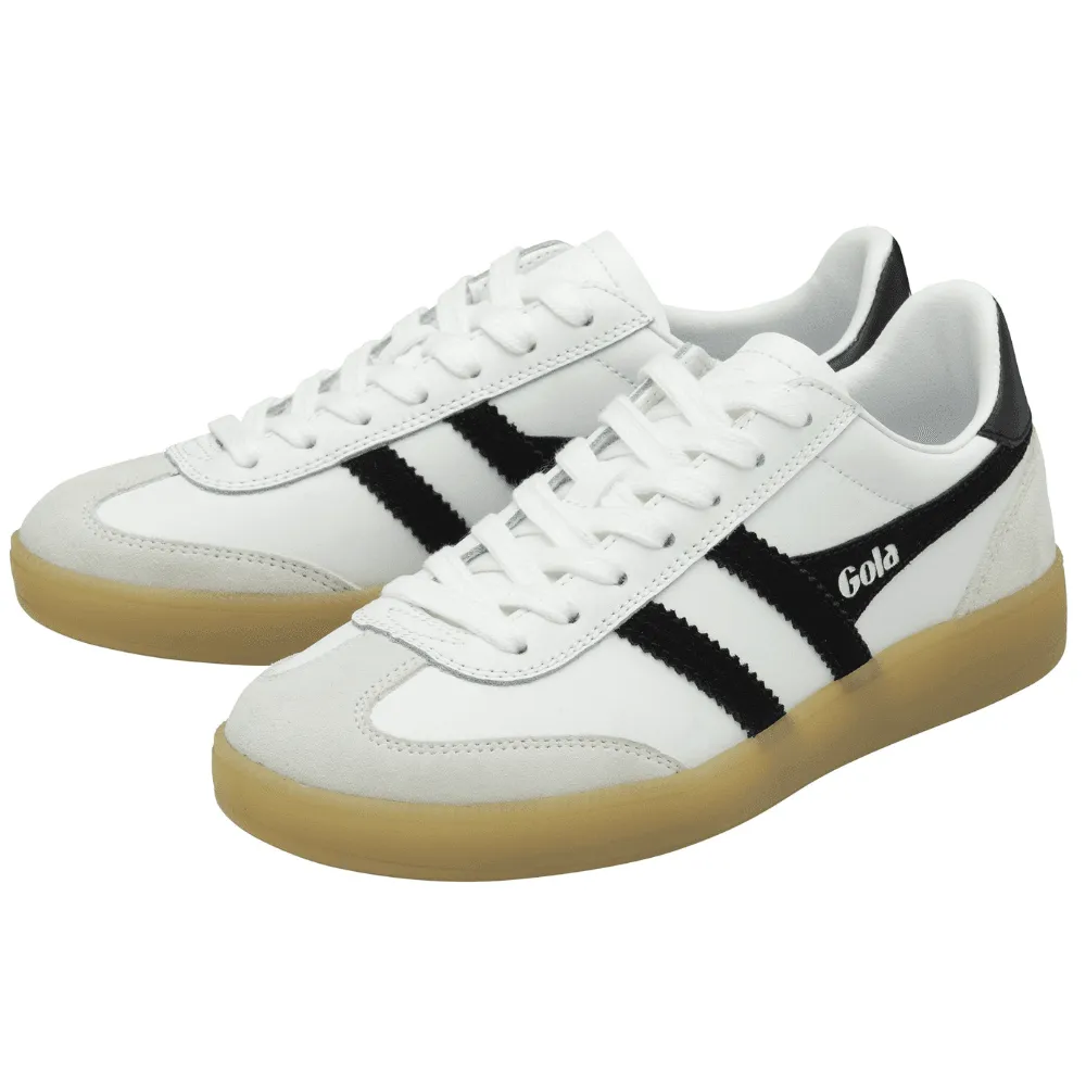 Gola VIPER White and Black Leather Trainers