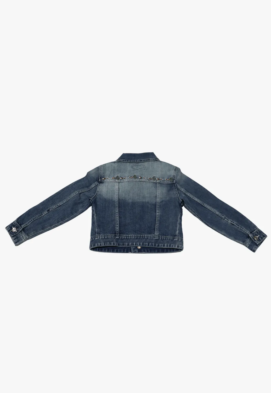 Grace In LA Girls Embroidered Denim Jacket