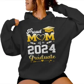 Graduation Proud Mom Of A 2024 Graduate Women Hoodie