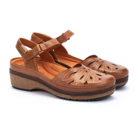 GRANADA Women's Leather Sandals With Hook-and-Lloop Strap