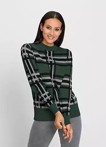 Heine Check Jacquard Jumper | Grattan