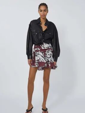 Hernan Skirt - Burgundy/Black