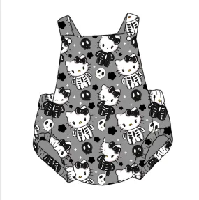 HK Black Skelly Unisex Baby Romper