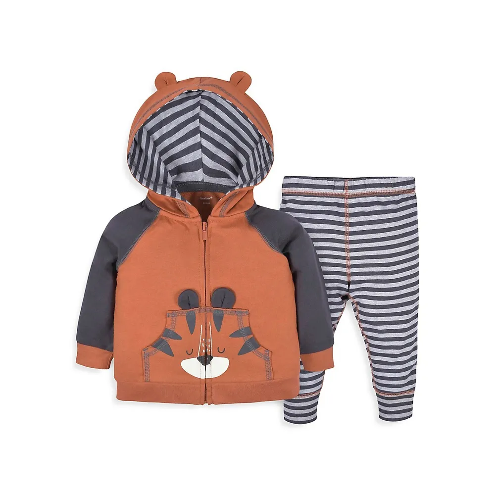 Hudson's Bay Baby's 2-Piece Tiger Hoodie and Joggers Set