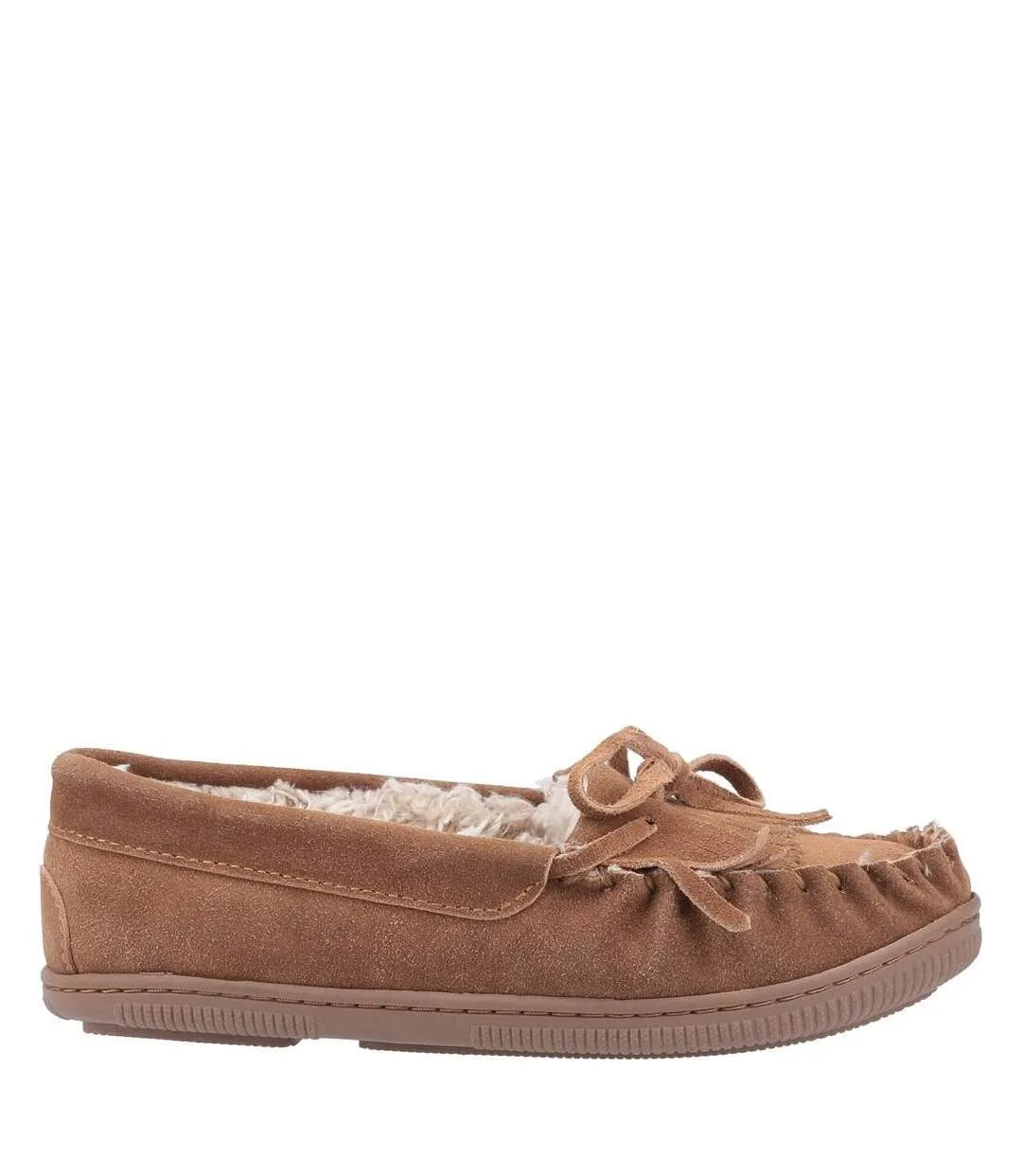 Hush Puppies Womens/Ladies Addy Slip On Leather Slipper (Tan) - UTFS6638