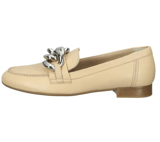 ILC Hilart Damen Echtleder-Slipper Loafer Sommer-Schuhe Schlupf-Schuhe C45-8502 -06 Beige