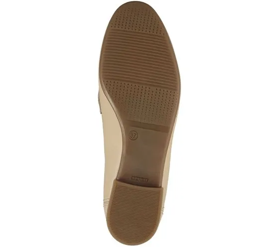 ILC Hilart Damen Echtleder-Slipper Loafer Sommer-Schuhe Schlupf-Schuhe C45-8502 -06 Beige