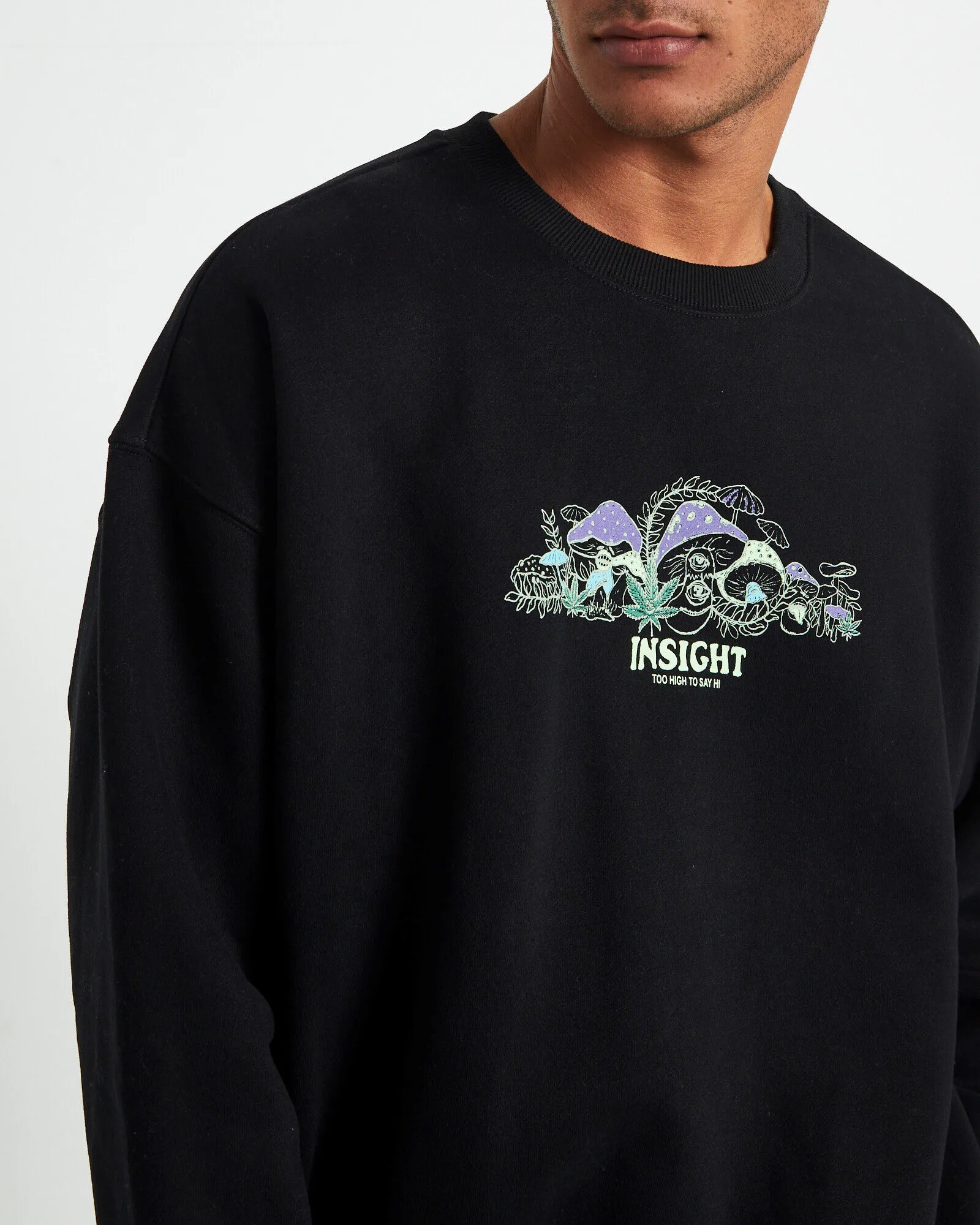 Insight Shrooms Crew Jumper Black