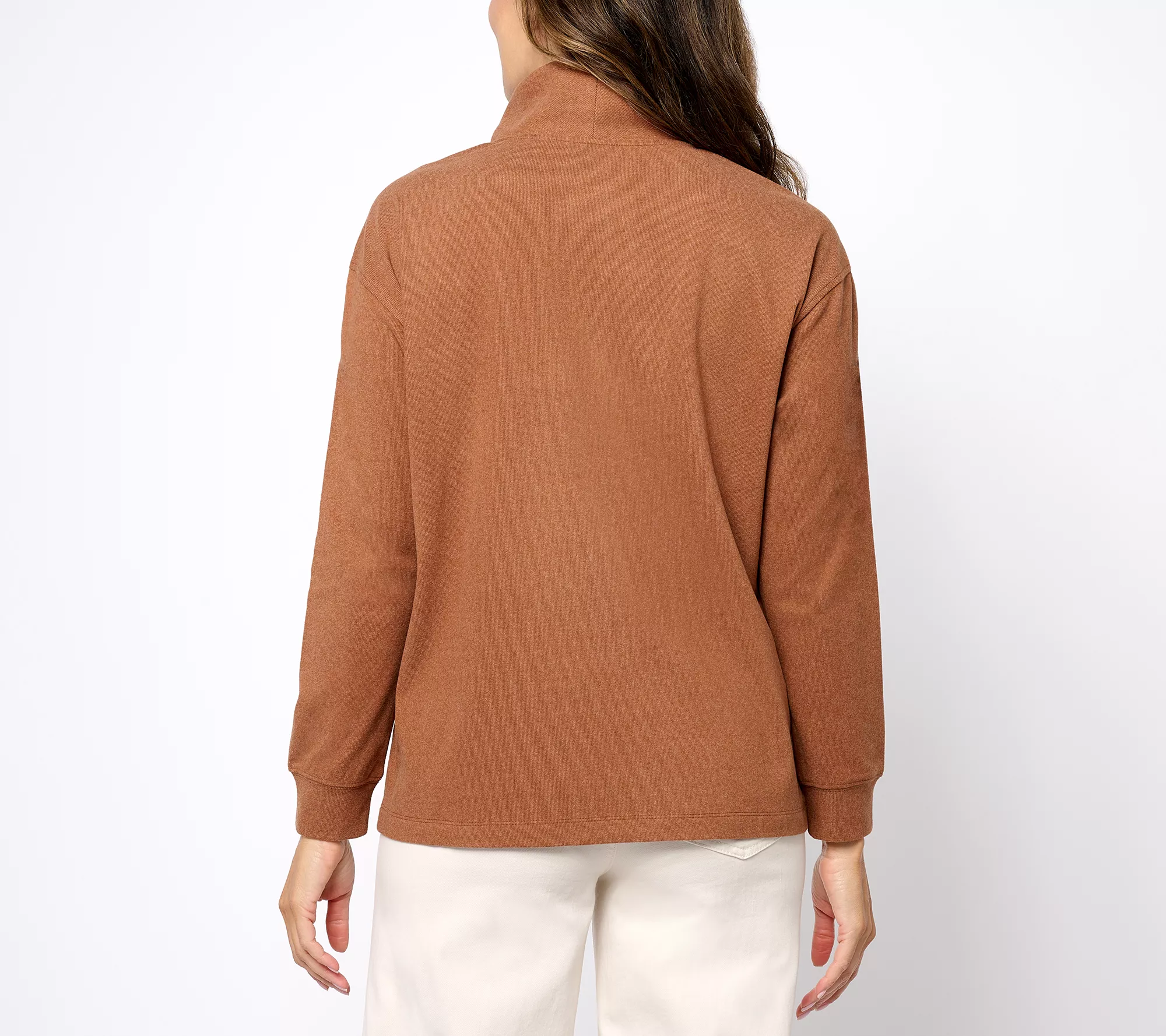 Isaac Mizrahi Live! Soho Plush Knit Half Zip Up Pullover