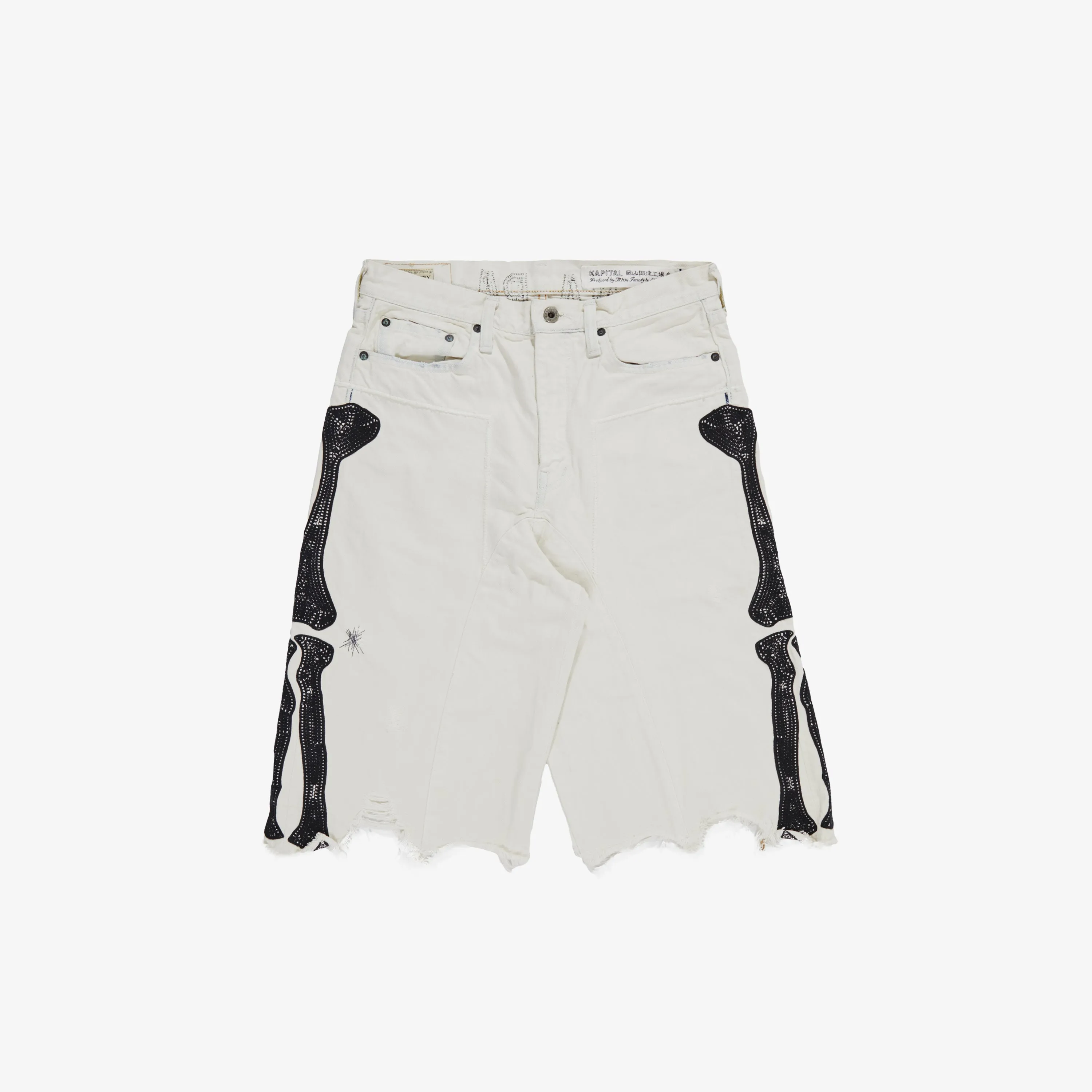 KAPITAL BONE DENIM SHORT