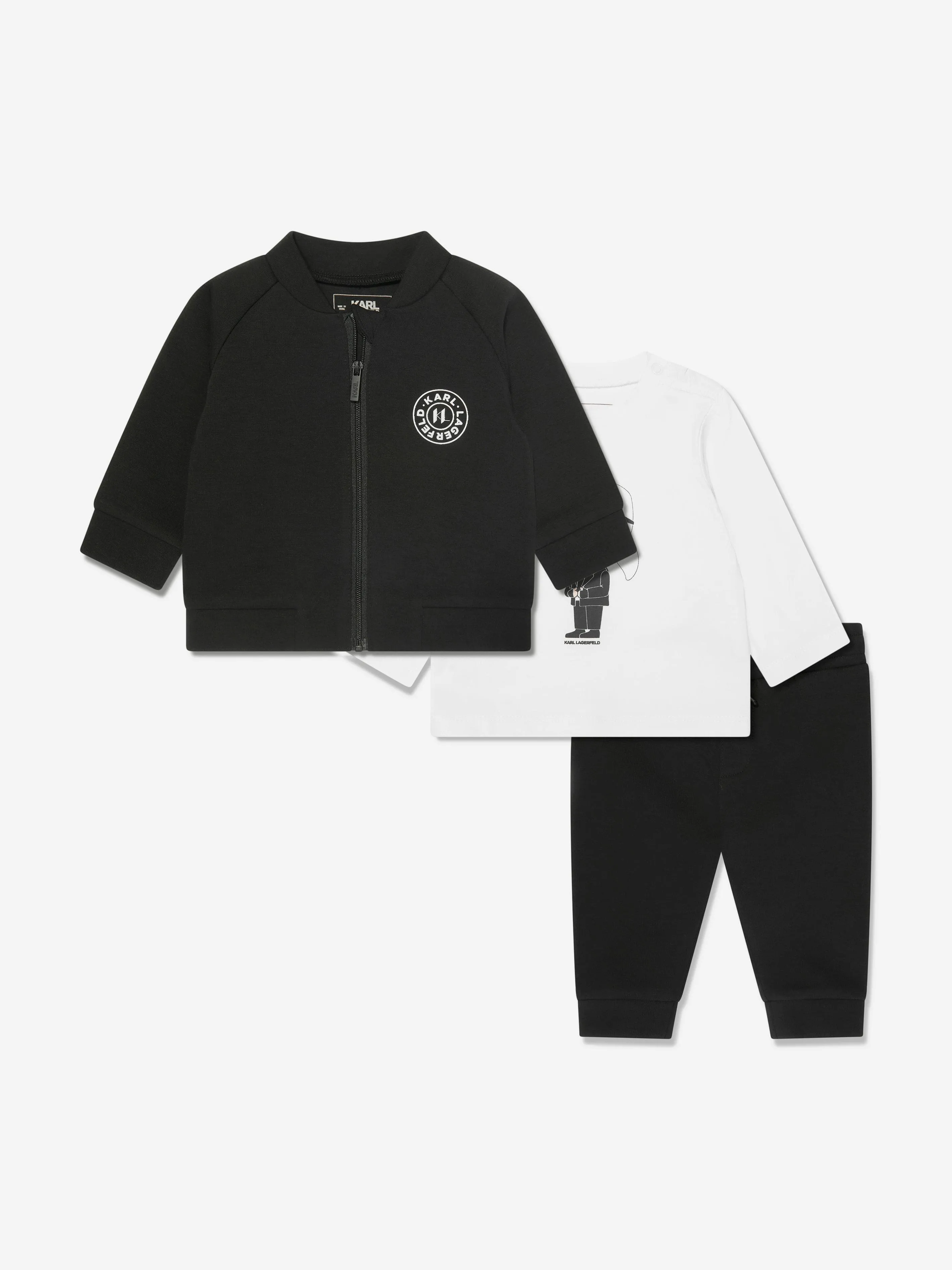 Karl Lagerfeld Baby Boys Tracksuit Set in Black