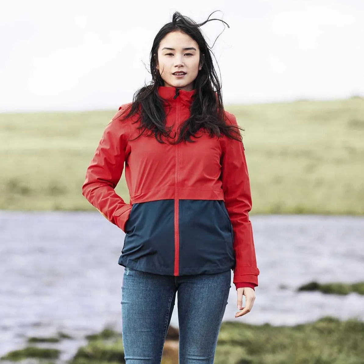 Kiveton Womens Waterproof Jacket - Dark Indigo/Dark Coral