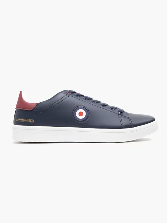 Lambretta  Mens Lambretta Pinball Navy Lace-up Trainers