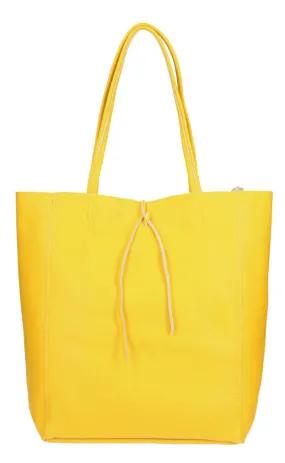 Leather handbag woman giallo solange