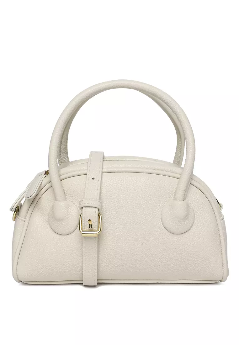 London Rag Half Moon Handbag In Off White