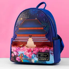 Loungefly x Disney Mulan Castle Light Up Mini Backpack