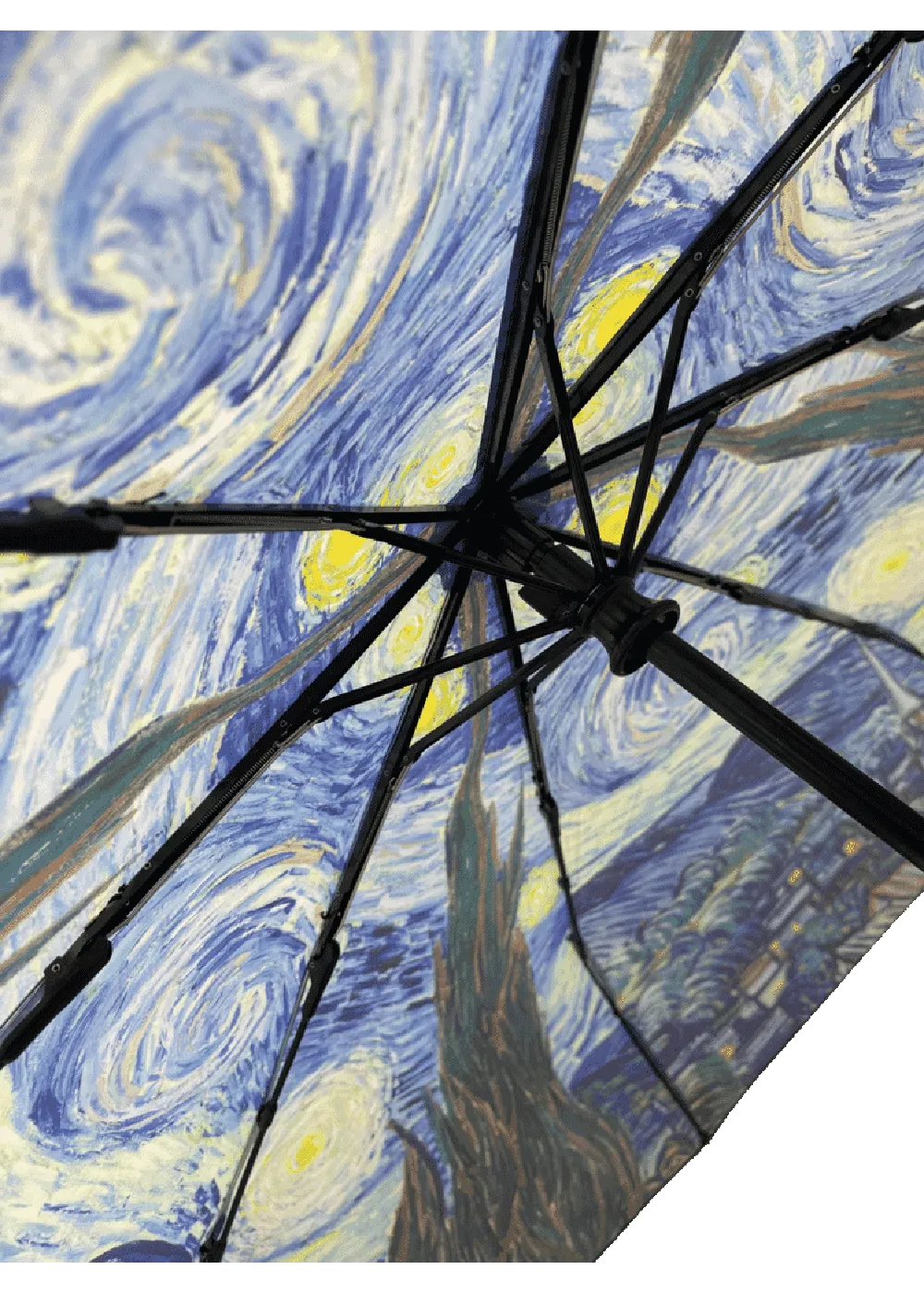 Loving Rain Van Gogh Starry Night Compact Umbrella