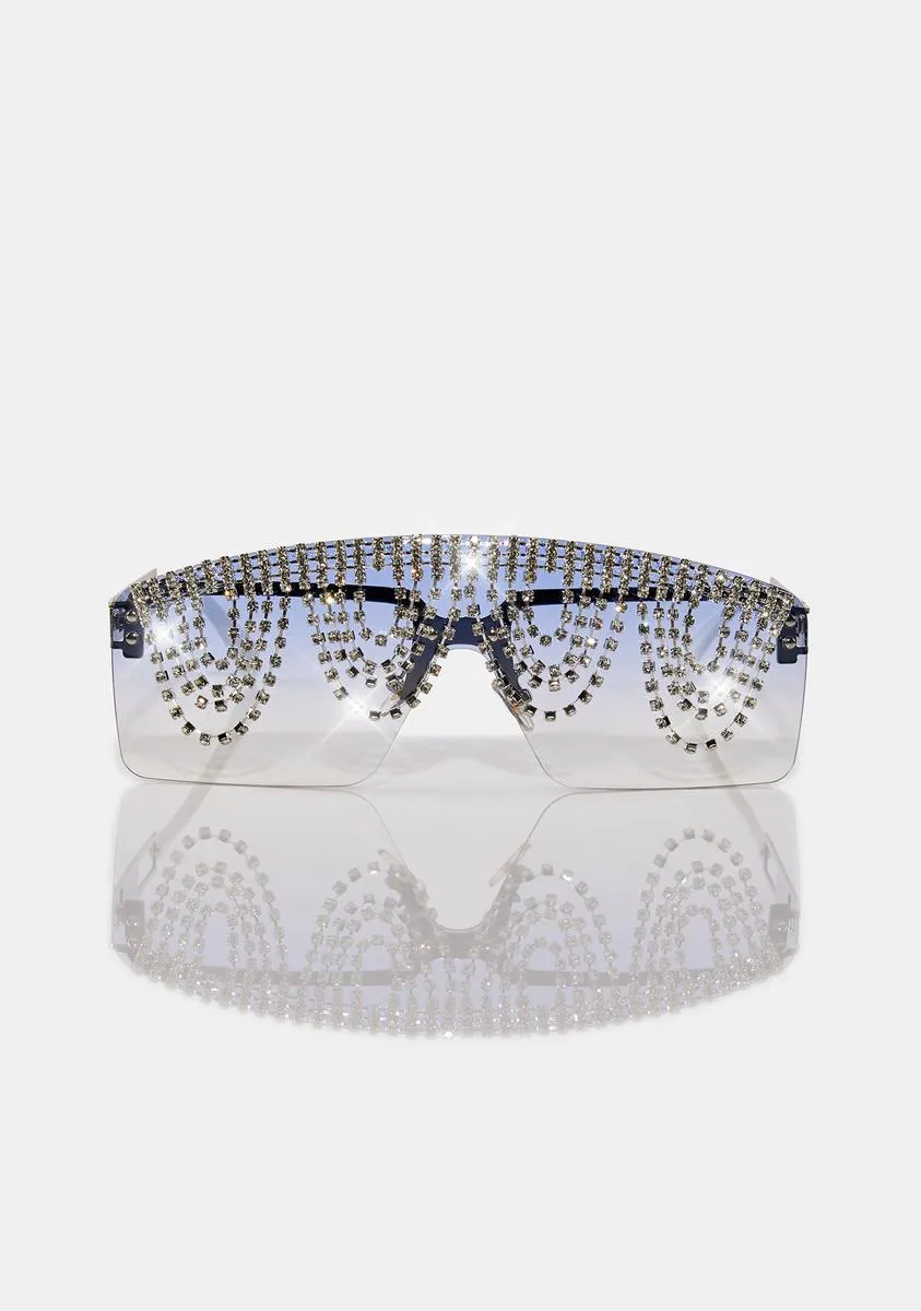 Lustrous Visions Rhinestone Sunglasses-