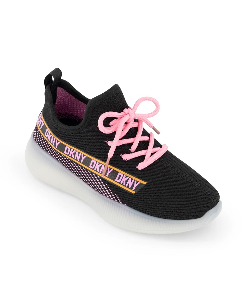 Macy's Dkny Little and Big Girls Slip On Landon Stretchy Knit Sneakers