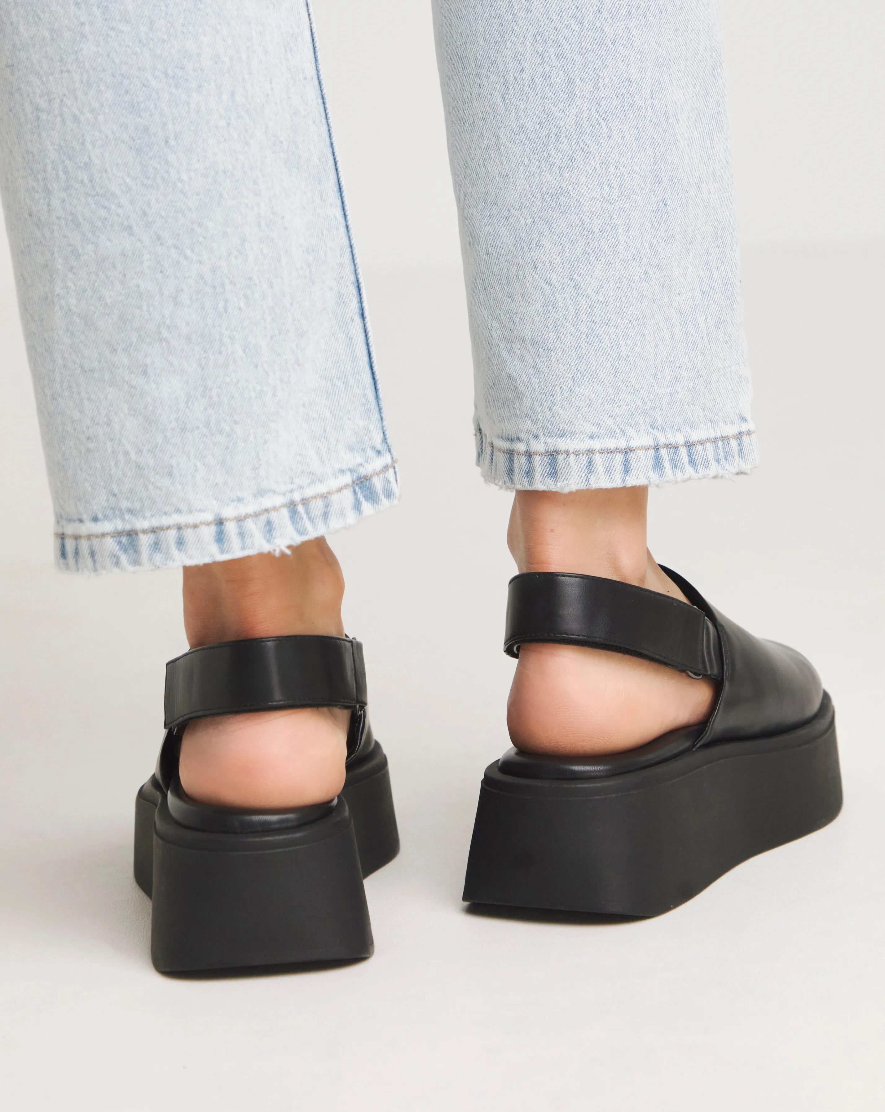 Maddie Slingback Flatform Sandals Wide E Fit Simply Comfort | Simply Be