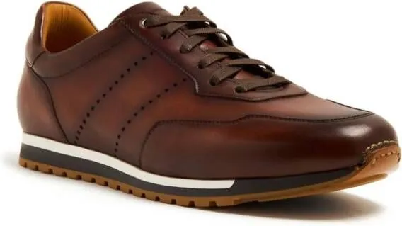 Magnanni lace-up leather sneakers Brown