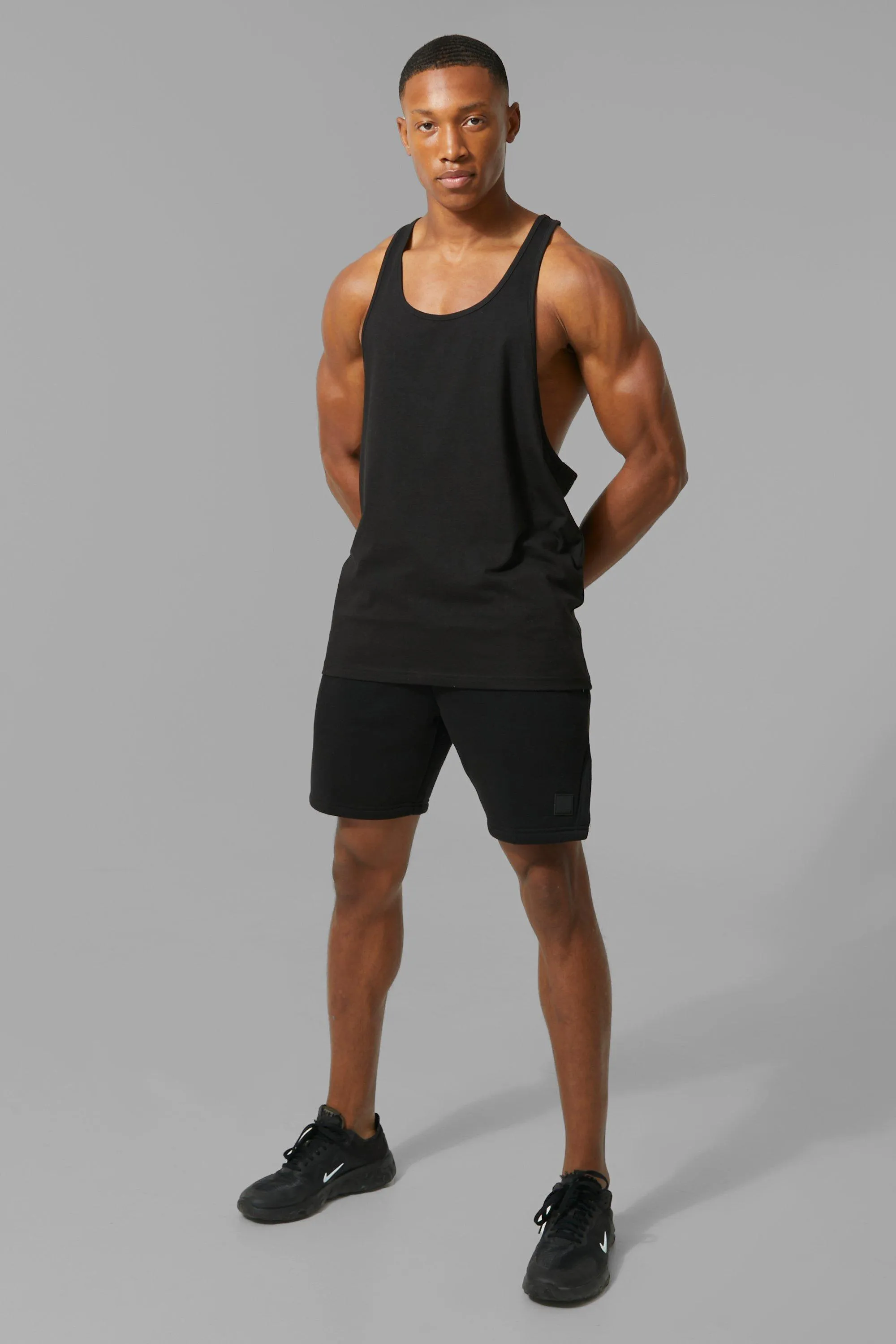 Man Active Vest Short Set | boohooMAN UK