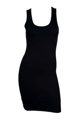 Maria Rib Tank Dress - Black