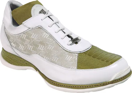 Mauri 8691 Mania Crocodile & Nappa Sneakers Apple Green (Special Order)