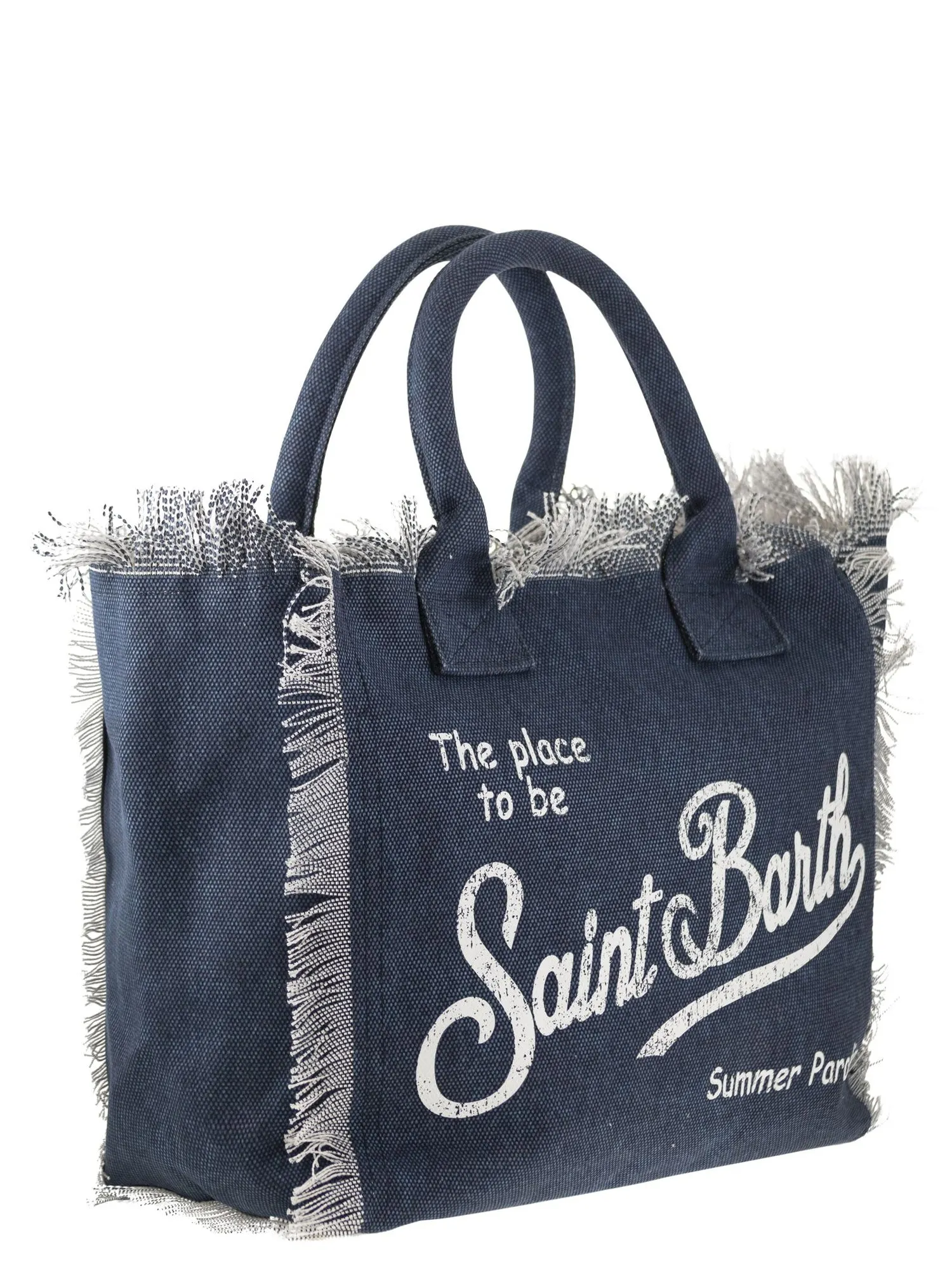 Mc2 Saint Barth    Mc2 Saint Barth Vanity Denim Canvas Handbag