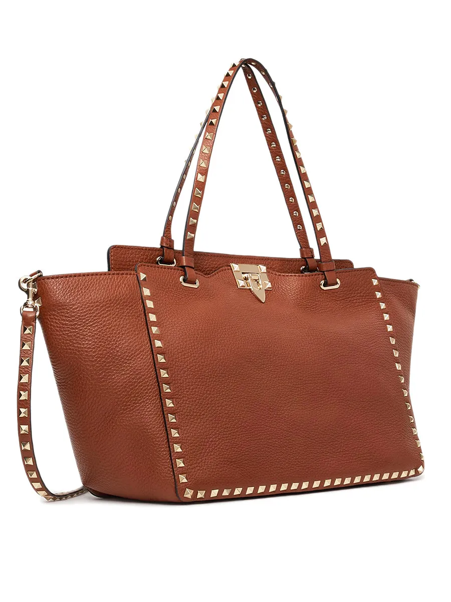 Medium Rockstud Bag Grainy Calfskin Bag