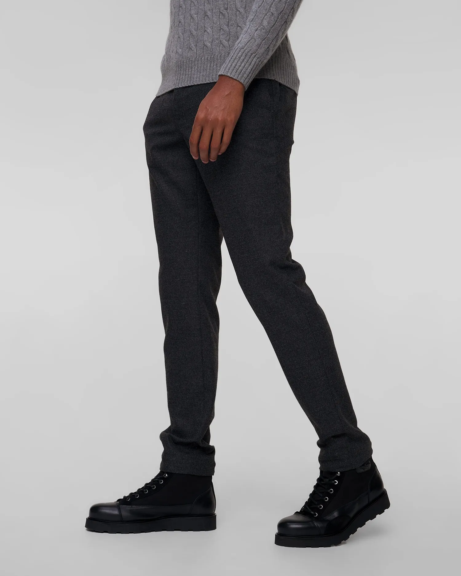 Men's grey wool trousers Alberto Rob 35361653-995