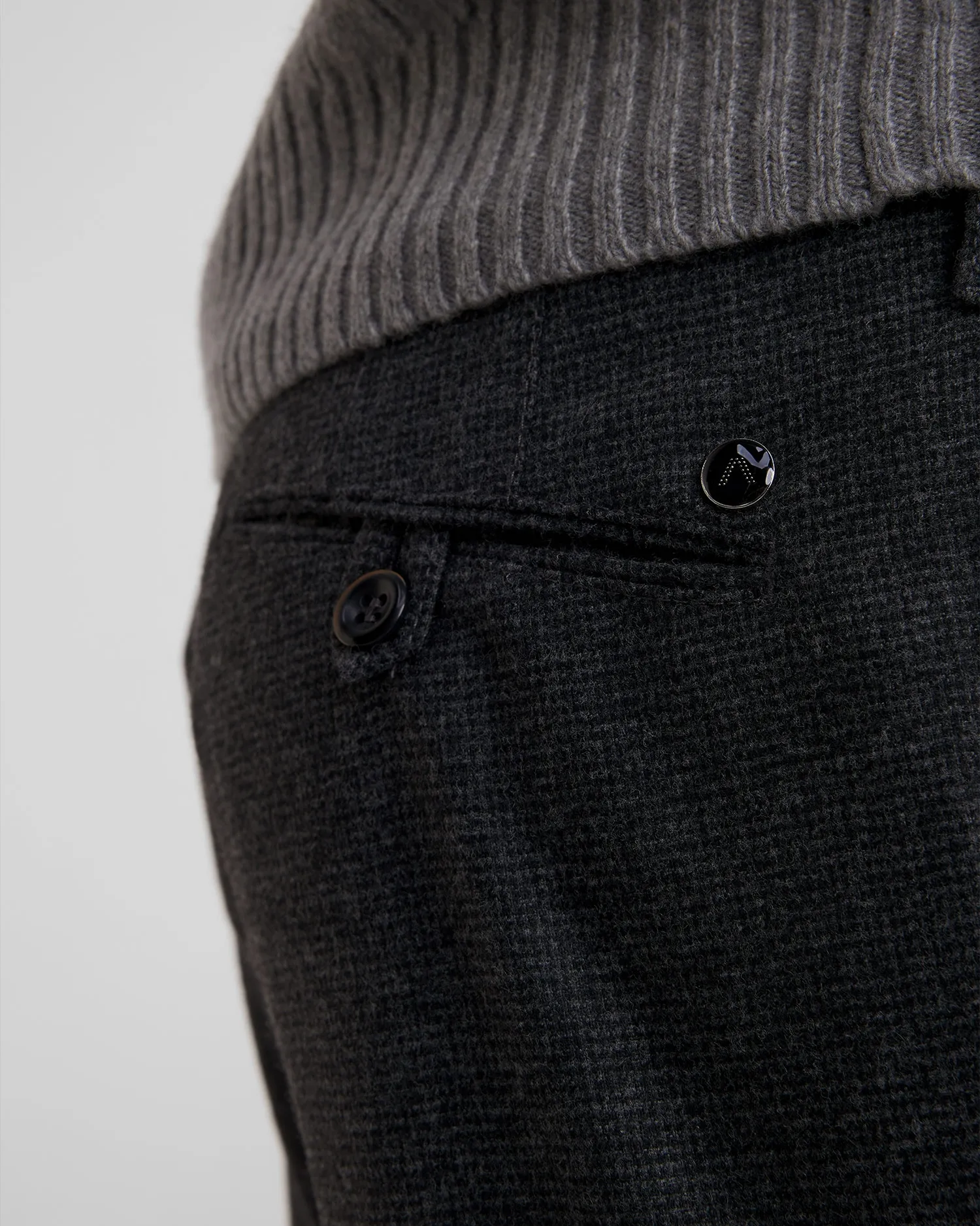 Men's grey wool trousers Alberto Rob 35361653-995