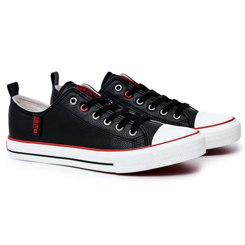 Men's Leather Sneakers Big Star JJ174068 Black