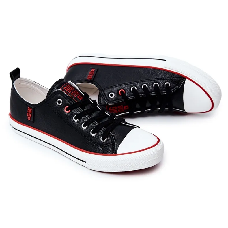 Men's Leather Sneakers Big Star JJ174068 Black