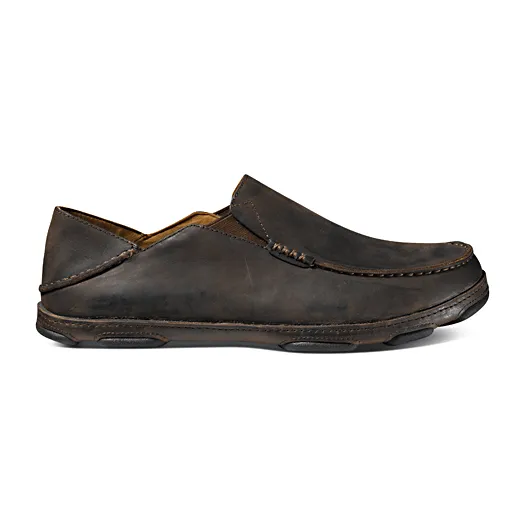 Men’s OluKai Moloa Slipper – Dark Wood/Dark Java